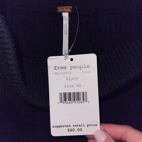 NWT Free People Ribbed Knit Flounce Black Skirt Size Small S - Picture 10 of 10